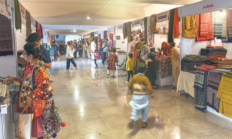 The various stalls at the exhibition on Saturday.—Fahim Siddiqi / White Star