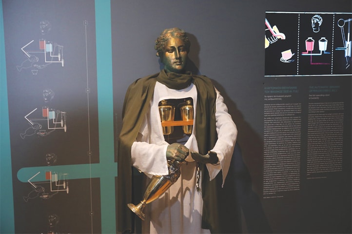 ATHENS: The automatic servant of Philon from the 3rd century BC is seen at Kotsanas Museum of Ancient Greek Technology.&mdash;Reuters