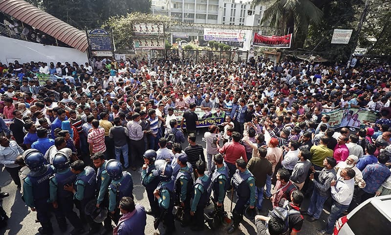 After Friday prayers, thousands of Muslims joined a rally, chanting slogans against Indian Prime Minister Narendra Modi. — AFP/File