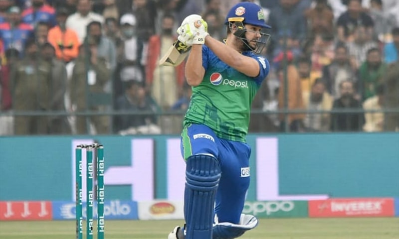 Multan Sultan's Riley Rossouw hit multiple fours and sixers to complete his century. — Photo courtesy Multan Sultans Twitter