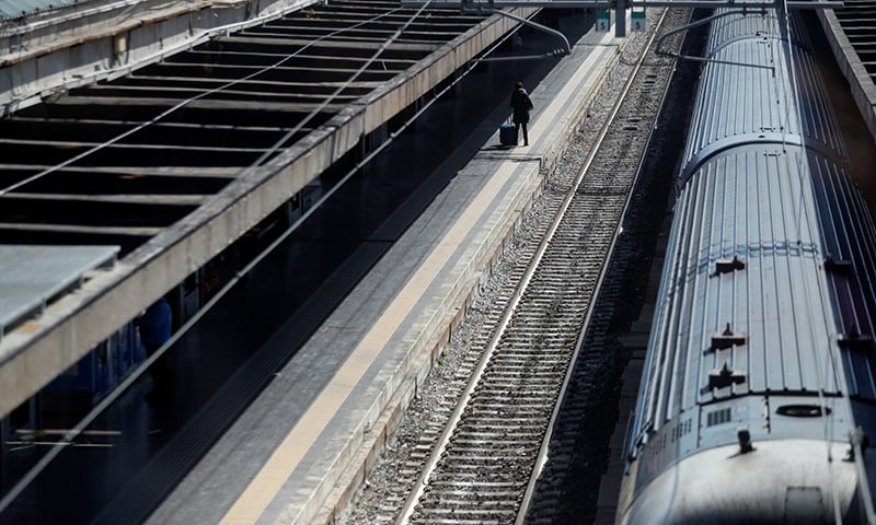 A general view of Roma Termini railway station, after the Italian government imposed a virtual lockdown on the north of the country. &mdash; Reuters