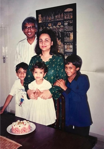 With family in Karachi (1994)