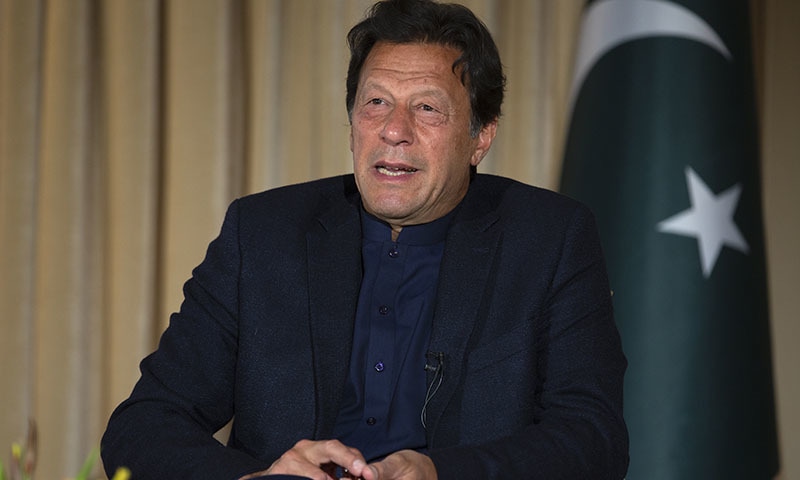 Prime Minister Imran Khan speaks to The Associated Press, in Islamabad, Pakistan, on Monday, March 16. — AP