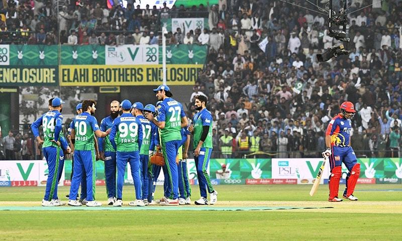 Multan Sultans during their clash with Karachi Kings in the Pakistan Super League 2020. —PSL Twitter