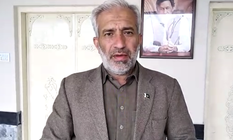 A screengrab from the video shared by KP MPA Abdul Salam Afridi.