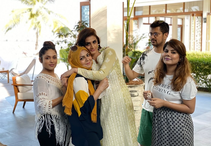 Zainab with brand ambassador Hira Mani