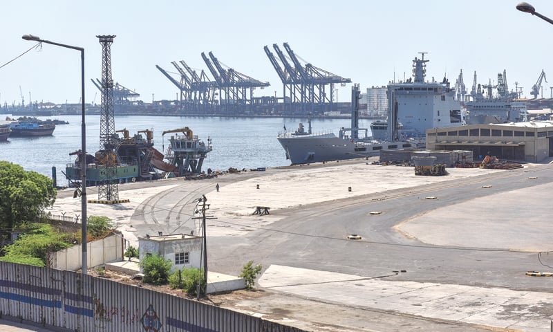 ACTIVITIES at the port have come to a standstill during the lockdown on Friday.—Fahim Siddiqi/White Star ACTIVITIES at the port have come to a standstill during the lockdown on Friday.—Fahim Siddiqi/White Star