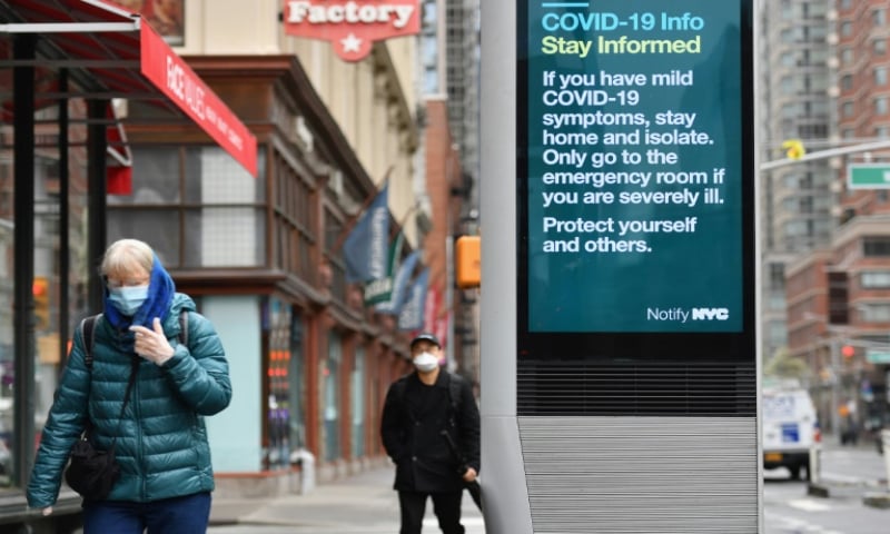 Officials in New York, the worst affected part of the US, began advising people to wear masks some days ago, and there were signs on the streets that the advice was being heeded. &mdash; AFP