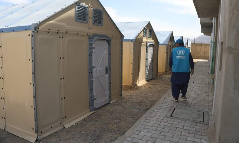 The housing units have been set up at the Balochistan Institute of Nephrology. — Photo courtesy UNHCR