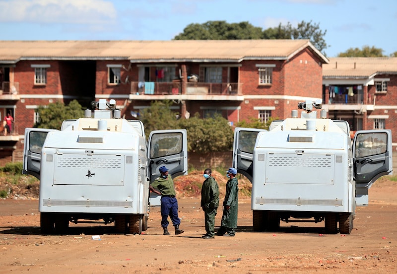 Police patrol during a 21-day nationwide lockdown put in place to help curb the spread of the coronavirus disease in Harare, Zimbabwe, on April 3, 2020. — Reuters/ File