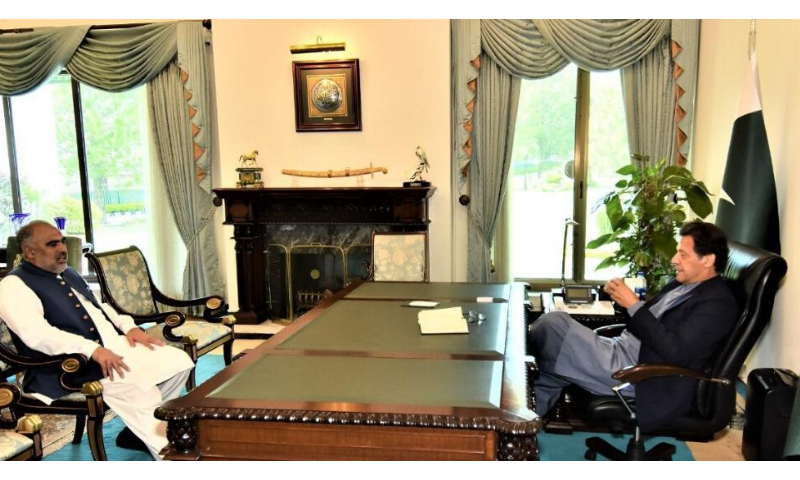 National Assembly Speaker Asad Qaiser and Prime Minister Imran Khan.