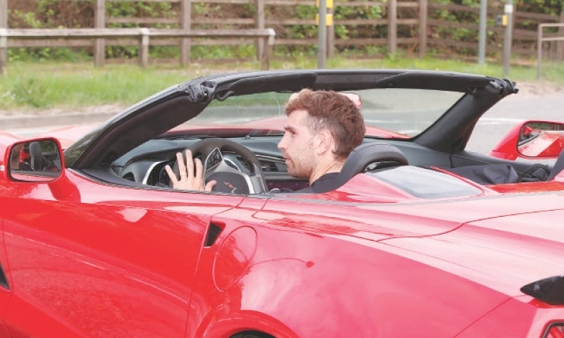 ST ALBANS: Arsenal’s Emiliano Martinez arrives for training on Monday despite most sport being cancelled around the world as the spread of coronavirus disease continues.—Reuters