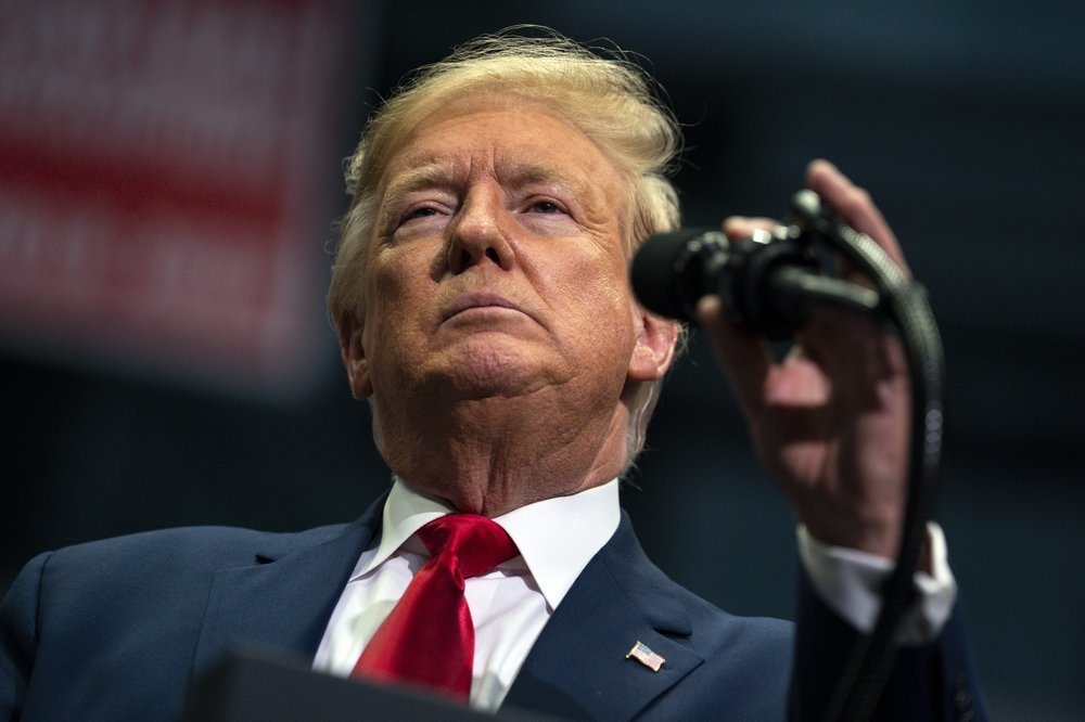 In this March 2 file photo, US President Donald Trump speaks during a campaign rally at Bojangles Coliseum in Charlotte, North Carolina, US. — AP