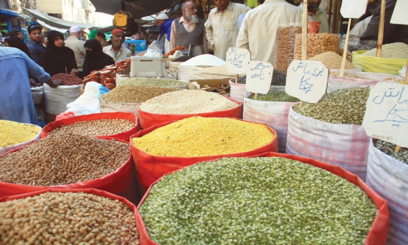 AN array of pulses at a Judia Bazaar shop.—White Star AN array of pulses at a Judia Bazaar shop.—White Star