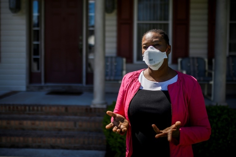 Haitian Nurse Practitioner Nadya Julien tells *AFP* about the coronavirus spread in the Haitian community working in the local poultry industry in Salisbury, Maryland, US. — AFP