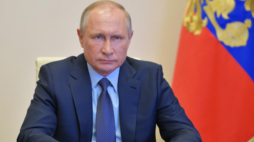 Russian President Vladimir Putin chairs a meeting on April 24. &mdash; Reuters