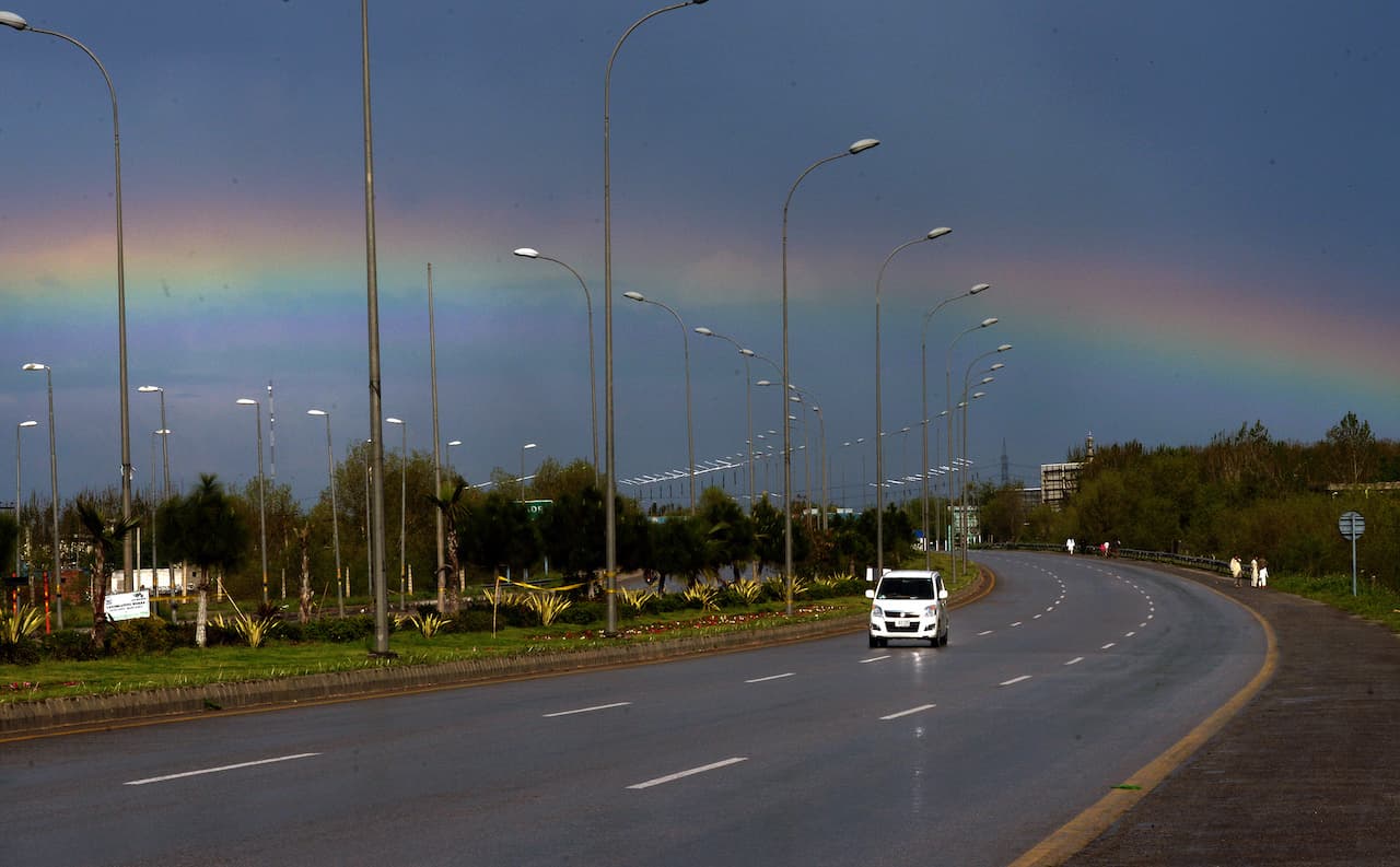 A rainbow over the motorway in Peshawar | Abdul Majeed Goraya, White Star