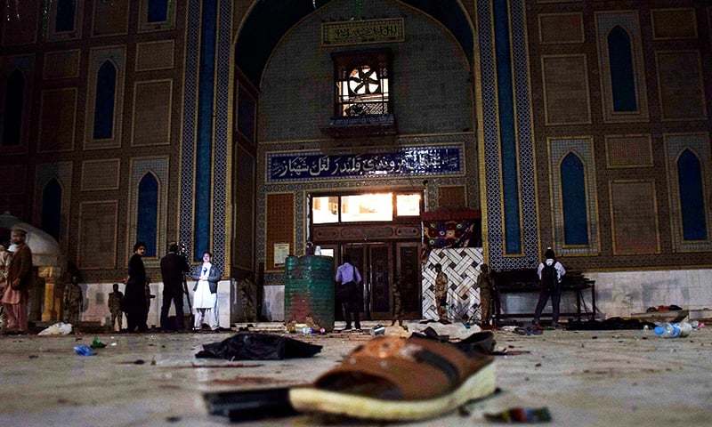 Seventy devotees were killed when a suicide bomber blew himself up over three years ago at the Sehwan dargah. — AFP/File