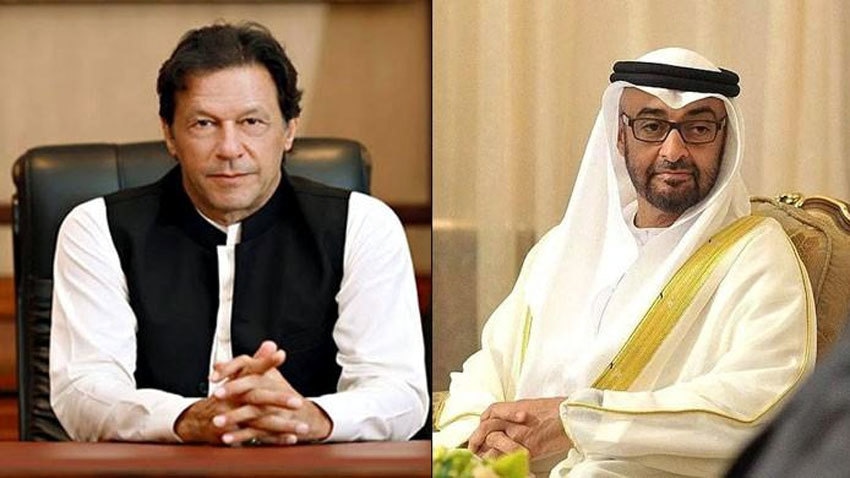 Prime Minister Imran Khan and Abu Dhabi Crown Prince Sheikh Mohamed bin Zayed Al Nahyan. — via Radio Pakistan/File