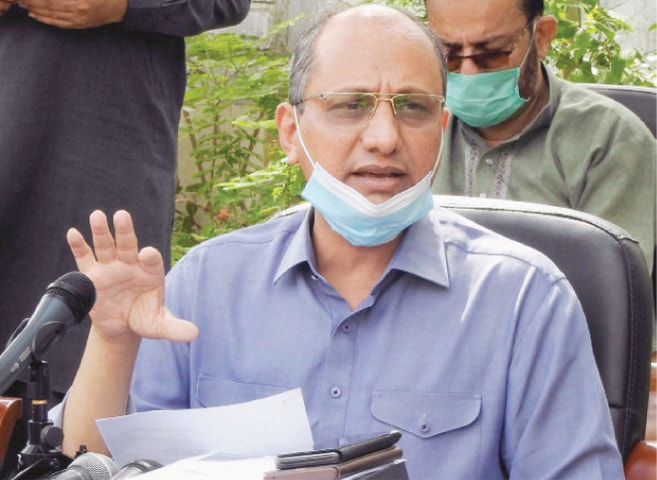 SAEED Ghani speaks at the press conference.