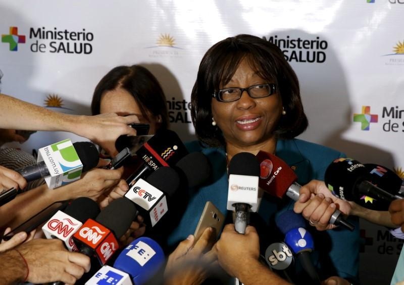 Director of the Pan-American Health Organisation, Carissa Etienne, speaks to the media during a meeting of Public Health ministers of the Mercosur trade block in Montevideo, Uruguay, February 3, 2016. — Reuters