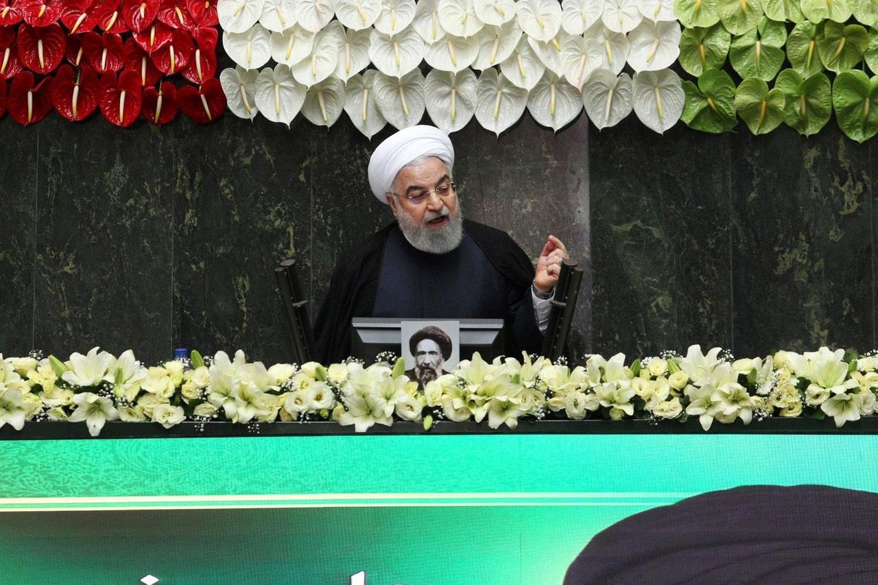 Iranian President Hassan Rouhani speaks during the opening ceremony of Iran's 11th parliament. &mdash; Reuters