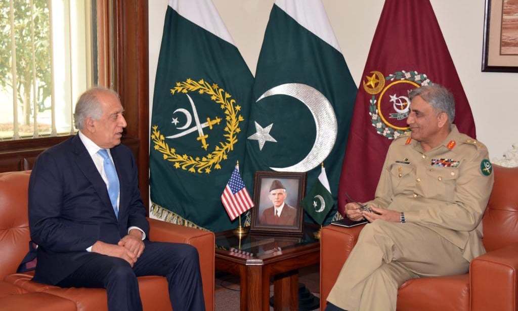 Khalilzad, Bajwa agree to work for mutually agreed goals. — APP/File