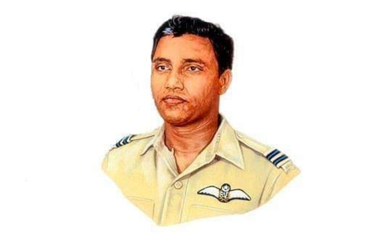 Retired group captain Saiful Azam was awarded Sitara-i-Jura’at for his heroics in the 1965 war. — Photo courtesy Dhaka Tribune