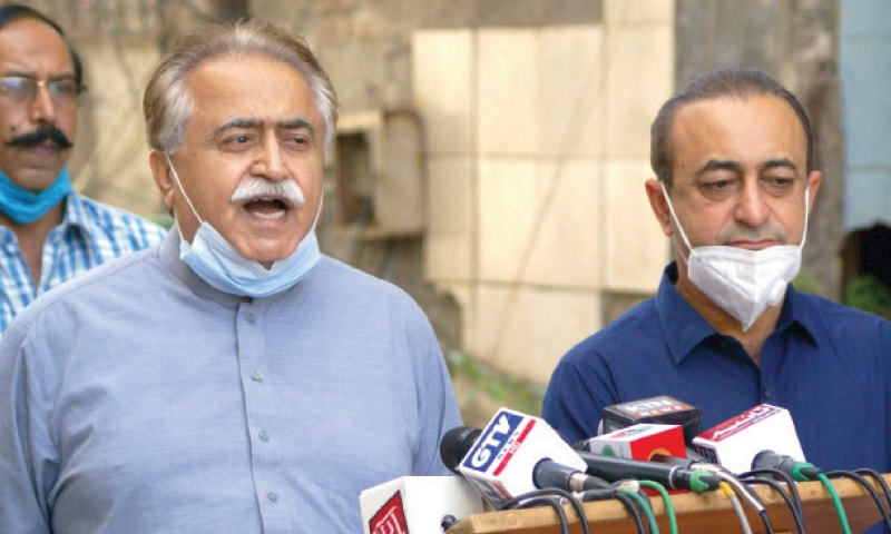 Senator Maula Bakhsh Chandio speaks at the press conference in Islamabad on Tuesday. — Online Senator Maula Bakhsh Chandio speaks at the press conference in Islamabad on Tuesday. — Online
