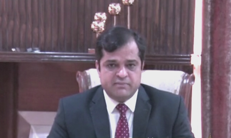 Balochistan government spokesperson Liaquat Shahwani addresses the media. — DawnNewsTV