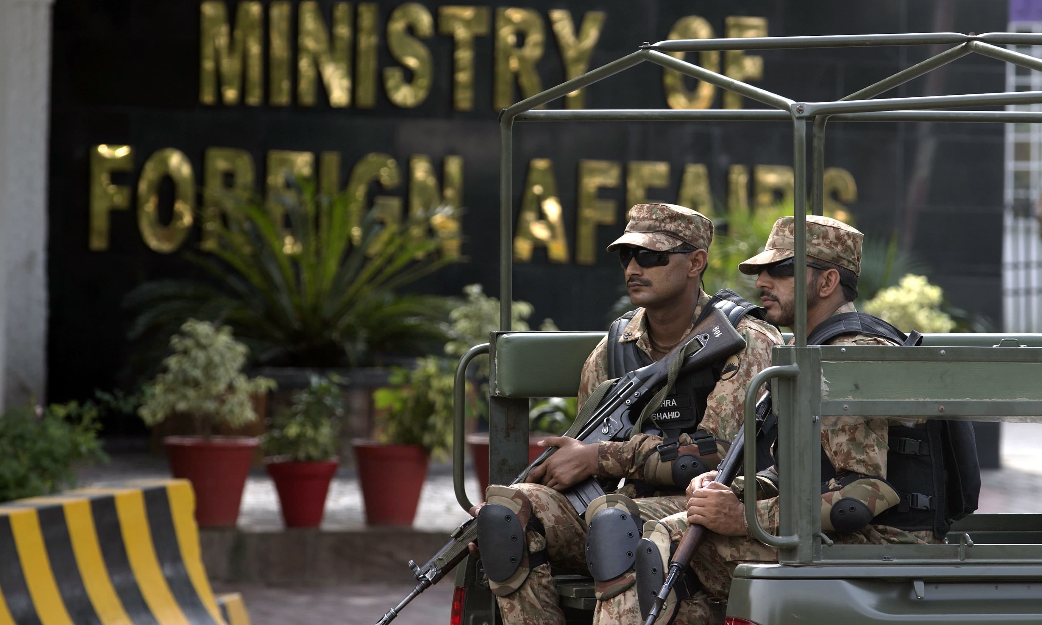 A senior Indian diplomat was summoned to the Foreign Office to register Pakistan's protest over the LoC violations. — AP/File