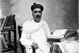 Lokamanya Tilak at his work desk.