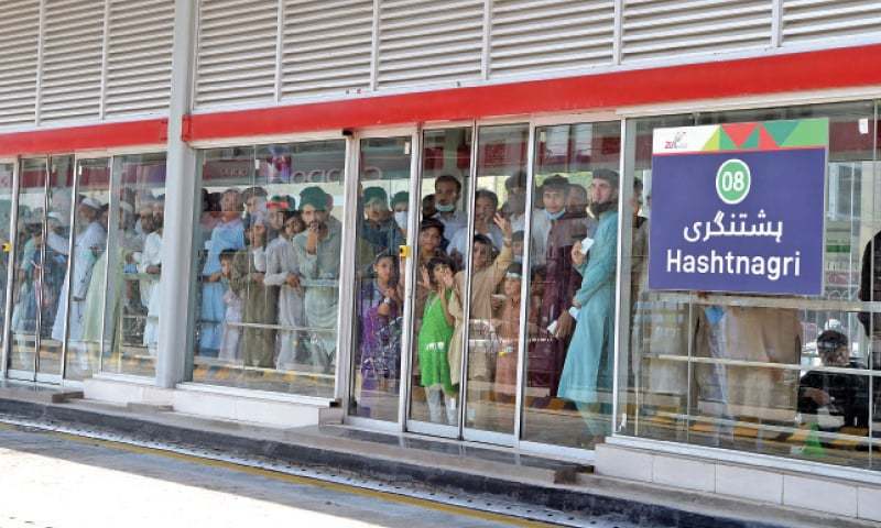 Initially, 25 Zu buses will ply on the three routes to take commuters from various points of Hayatabad. &mdash; Abdul Majeed Goraya/File