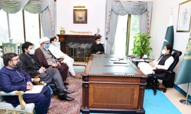 Allama Raja Nasir Abbas calls on Prime Minister Imran Khan. — APP