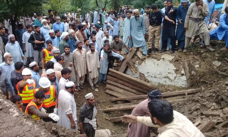 As many as 94 houses have been destroyed while 191 have suffered partial damage. — Photo by Umar Bacha/File