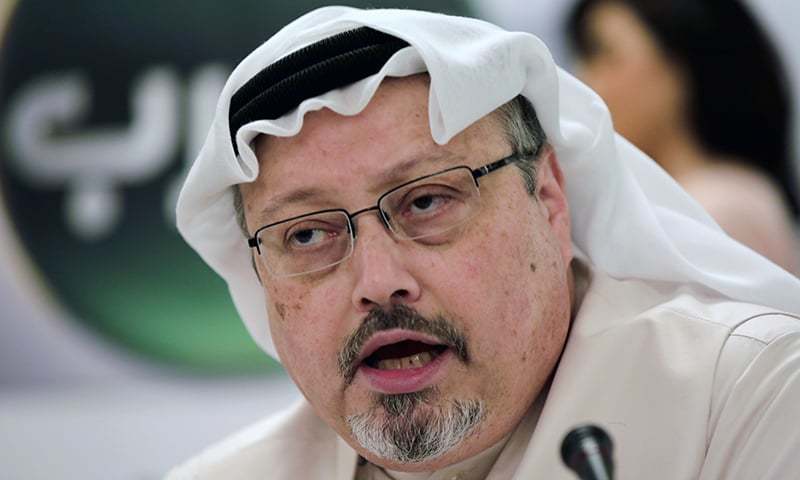 In this February 1, 2015 photo, Saudi journalist Jamal Khashoggi speaks during a press conference in Manama, Bahrain. — AP/File