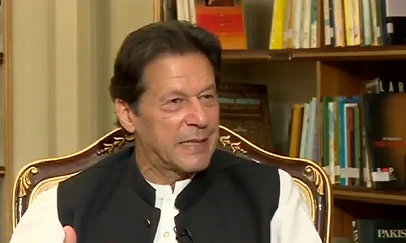 PM Imran Khan speaks during the interview. — 92 News HD screengrab