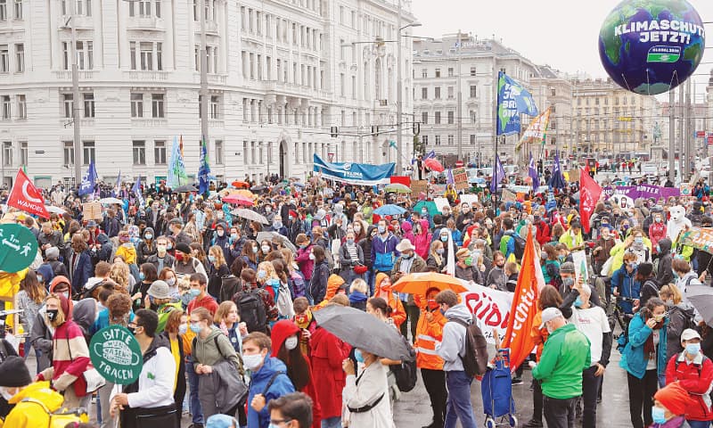 Vienna: Activists protesting under the banner of Fridays for Future group call for a &ldquo;global day of climate action&rdquo;.&mdash;Reuters