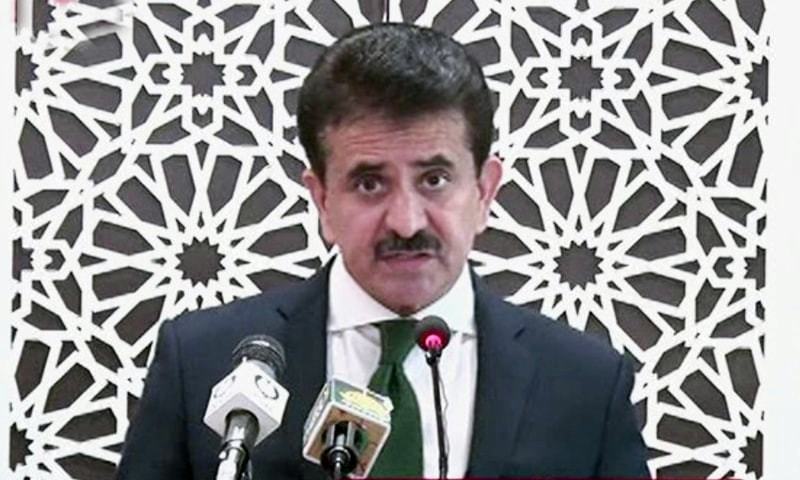 Foreign Office spokesman Zahid Hafeez Chaudhri speaks during a weekly media briefing. — DawnNewsTV