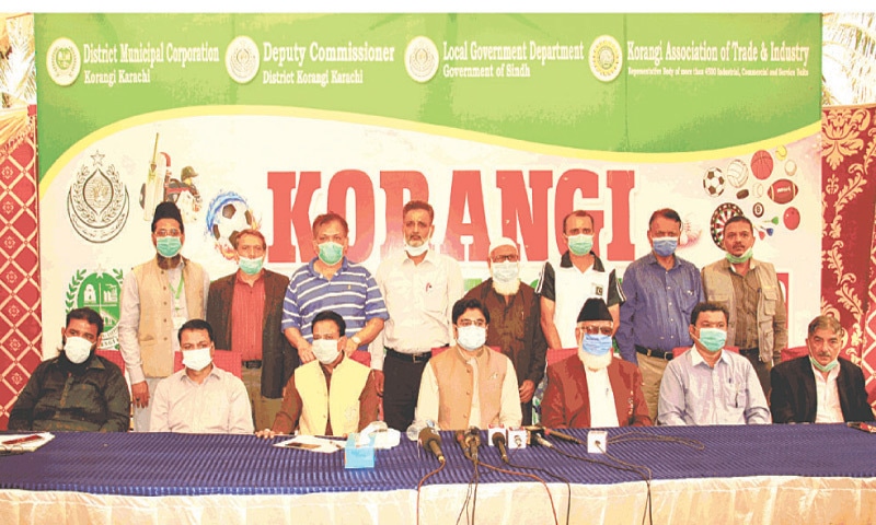 KARACHI: DC and Administrator Korangi Shehryar Gul addresses a press conference to launch the Korangi Sports Festival 2020. Municipal Commissioner Korangi Faheem Khan, Chief Festival Coordinator Ghulam Mohammad Khan and others are also seen. KARACHI: DC and Administrator Korangi Shehryar Gul addresses a press conference to launch the Korangi Sports Festival 2020. Municipal Commissioner Korangi Faheem Khan, Chief Festival Coordinator Ghulam Mohammad Khan and others are also seen.