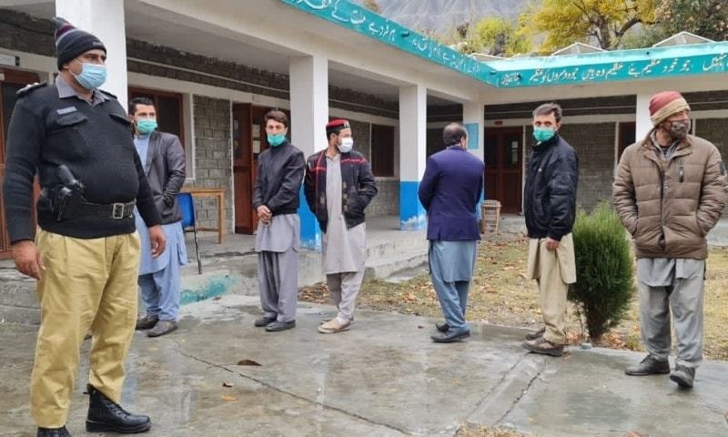 In this file photo, polling begins in Ghizer with strict implementation of standard operating procedures to curb the spread of Covid-19. — APP