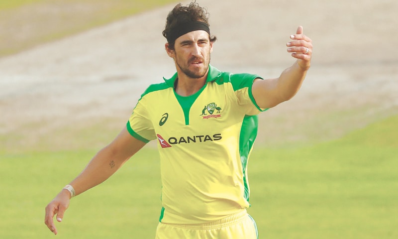 AUSTRALIAN paceman Mitchell Starc struggling for rhythm.—Reuters