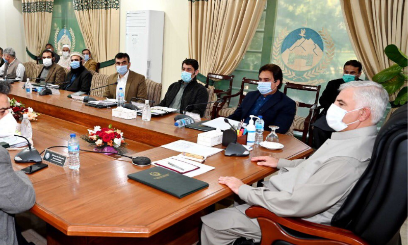 Khyber Pakhtunkhwa Chief Minister Mahmood Khan chairs a meeting of the forest and mines department on Friday. — Photo courtesy KPK Updates Twitter Khyber Pakhtunkhwa Chief Minister Mahmood Khan chairs a meeting of the forest and mines department on Friday. — Photo courtesy KPK Updates Twitter