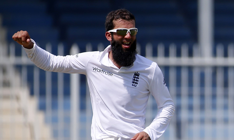 England all-rounder Moeen Ali gestures during a Test match. &mdash; AFP/File