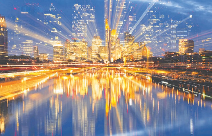 Frankfurt: A zoomed image shows the skyline in Frankfurt’s financial district during an extended lockdown on Thursday.—Reuters