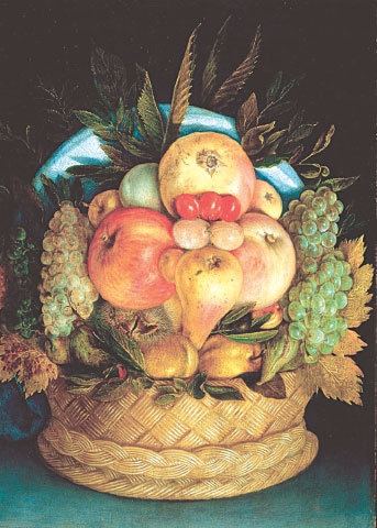 Fruit Basket (1590), Guiseppe Arcimboldo