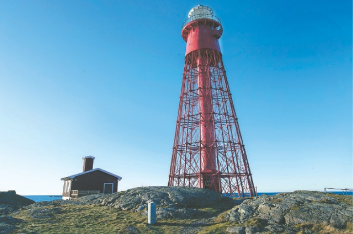 THE lighthouse and cabin which will act as screening rooms.—AP