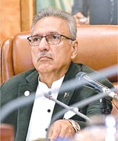 President Dr Arif Alvi attends the inaugural session of the 51st Asia Pacific Advanced Network meeting at Aiwan-i-Sadr on Monday. — APP
