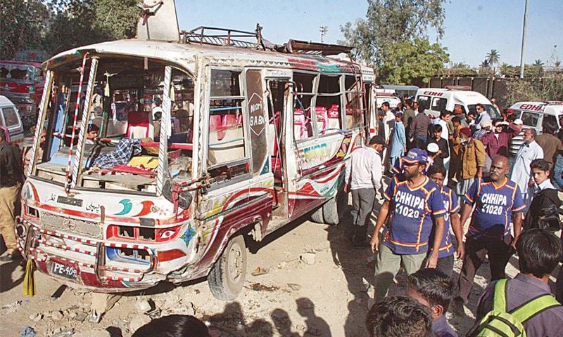 The driver of a fast-moving bus hit nine workers of a garments factory, killing three of them including a woman, standing along the road in Landhi waiting for the vehicle to take them to their workplace on Saturday, police said. &mdash; File photo