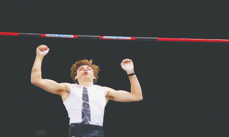 Sweden’s Armand Duplantis competes in the pole vault event at the Arena Stade Couvert.—Reuters Sweden’s Armand Duplantis competes in the pole vault event at the Arena Stade Couvert.—Reuters